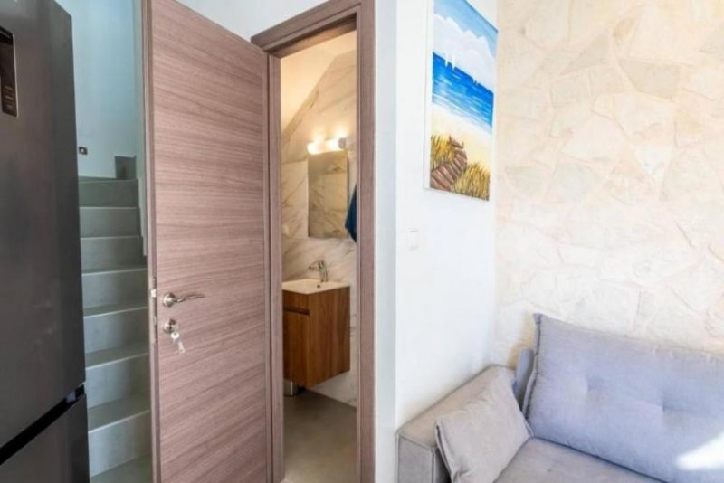 Panormos Kreta, Panormos: Dreistöckiges Küstenhaus mit privatem Pool und Meerblick zu verkaufen Haus kaufen
